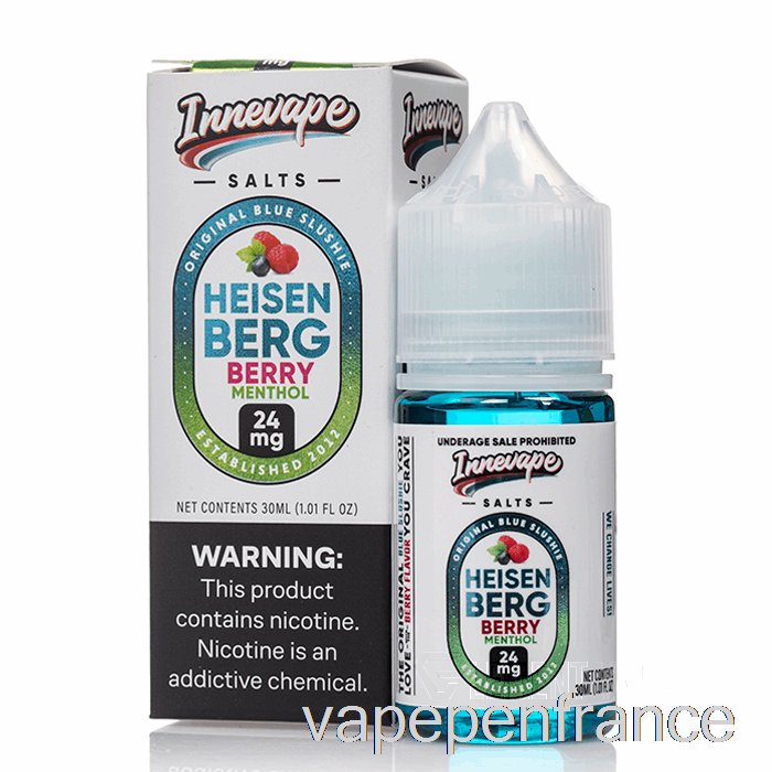 Menthol De Baies D'Heisenberg - Sels D'Innevape - Stylo Vape 30 Ml 50 Mg